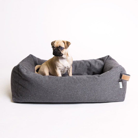 cloud7 hundeseng sleepy deluxe, økologisk, tweed taupe small+