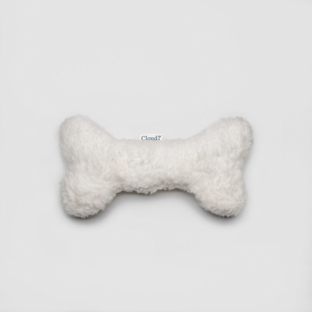cloud7 hundelegetøj bone white plush xsmall