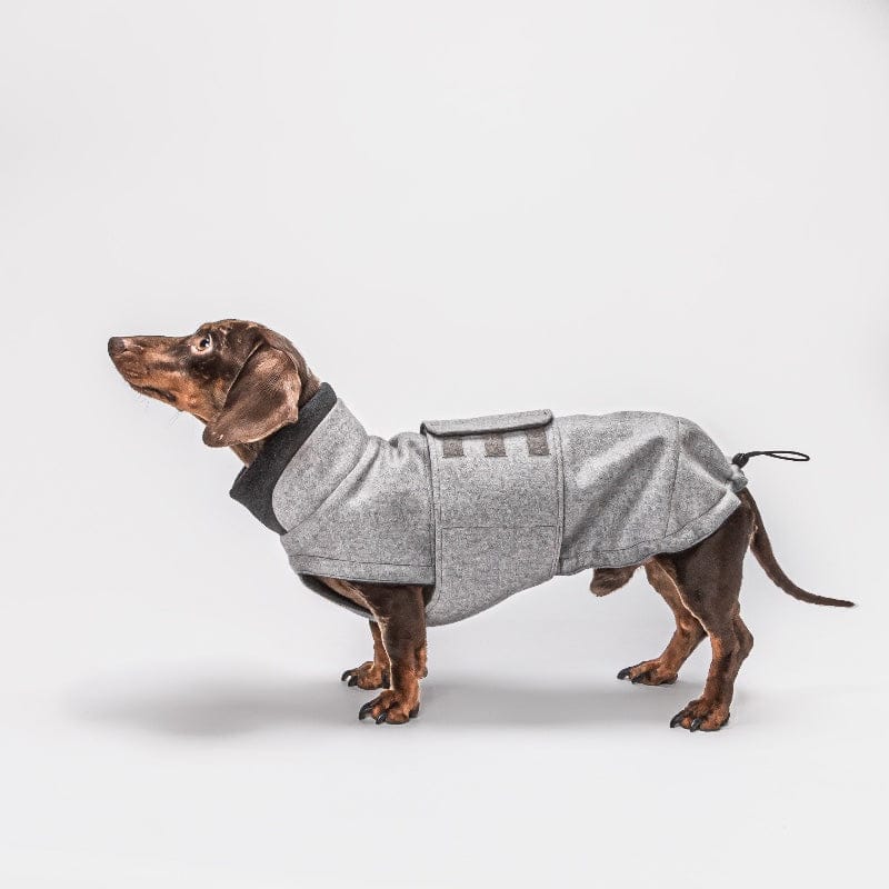 cloud7 hundefrakke gravhund brooklyn flannel grey