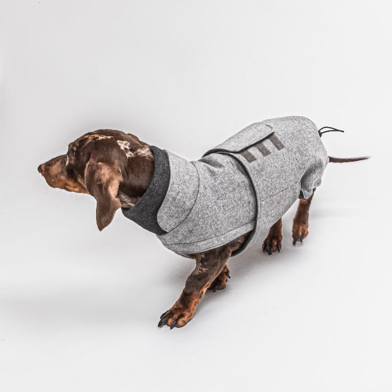 cloud7 hundefrakke gravhund brooklyn flannel grey