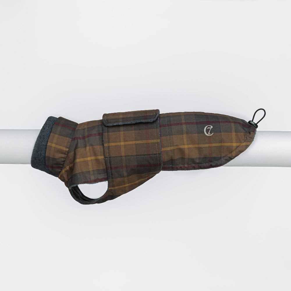 hundefrakke gravhund cloud7 brooklyn waxed tartan