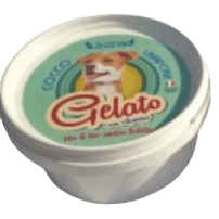 hundesnacks gelato is med kokos & hindbær