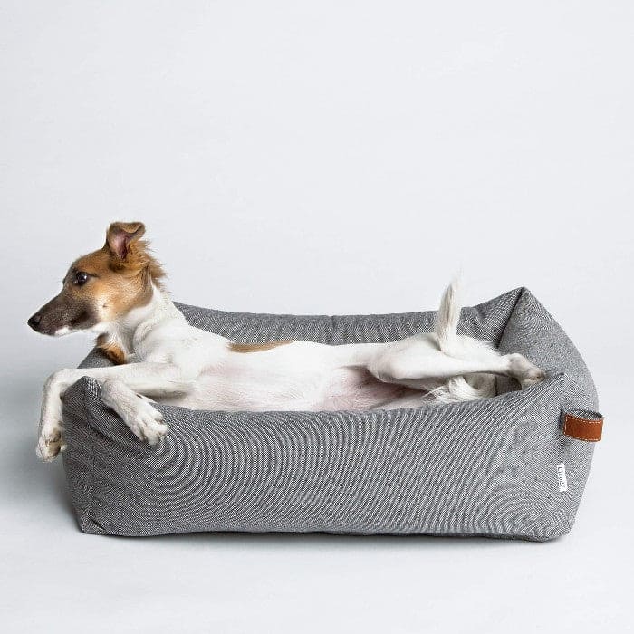 cloud7 hundeseng sleepy deluxe, økologisk, tweed grey small+